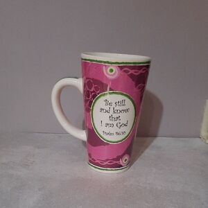 Inspirational Pink and White Mug